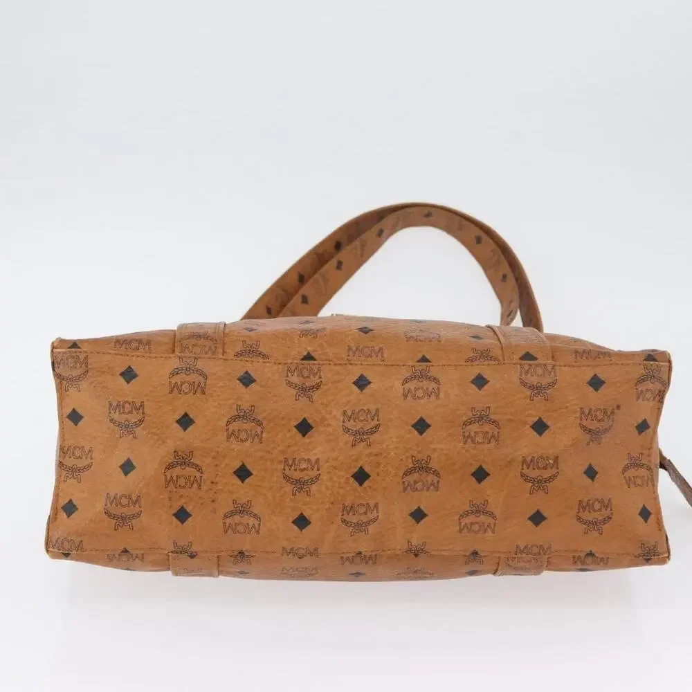 MCM Logogram Visetos Tote Bag Brown